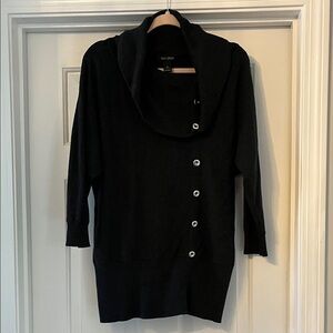 White House Black Market Buttoned Cowl Neck Sweater